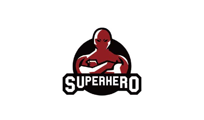 superhero标志logo設計-VIS視覺形象系統設計